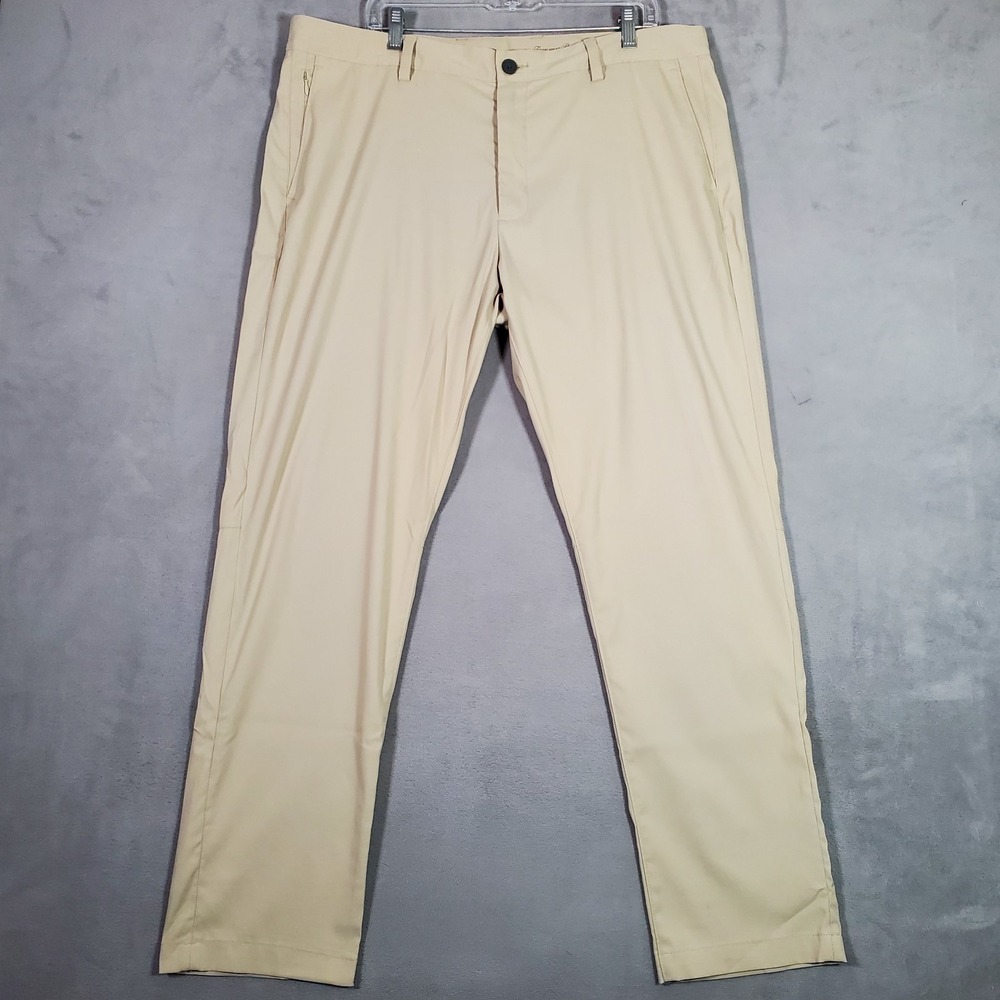 Tommy Bahama Pants Mens 38x32 Beige On Par Performance Stretch Golf Chino Preppy